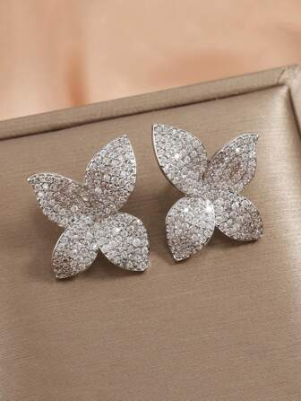 rakol 2 st fashionabla enkla kopparfjärilsformade örhängen lämpade för dagligt slitage för kvinnor