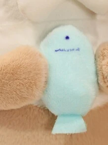1 peça Boneca de Pelúcia Fofa de Lontra, Popular na Internet, Enfeite de Pendurar - Multicolorido - Visão 5