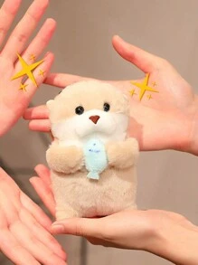 1 peça Boneca de Pelúcia Fofa de Lontra, Popular na Internet, Enfeite de Pendurar - Multicolorido - Visão 3