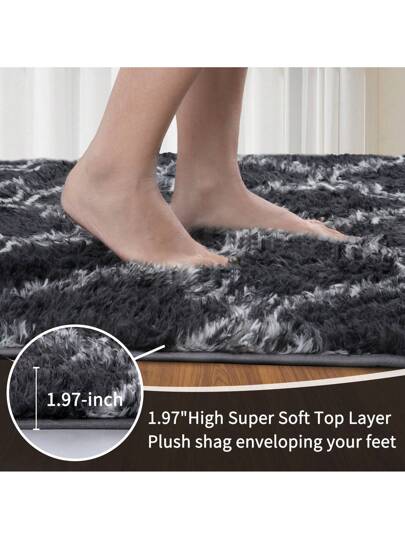 Piece Fluffy Shaggy Living Room Rug,Tie Dye Ultra Zachte Bedroom Vloer Carpet, Non Slip Indoor Mat, Home Kids view 2