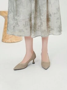 高跟鞋編織軟透氣，大碼43/42/41新鞋款2024