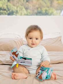 柔软布书互动婴儿布书动物趣味学习玩具促进大脑发育，适合0-3岁婴儿礼物