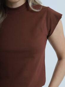 Women T-Shirts - 鏽棕色 - 查看 4