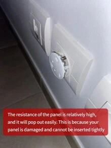 10pcs European Style Socket Covers, Insulation Plug Protector For Two Pin Sockets (For European Standards Countries Only)Baby Shower Family Decorations Gifts - White - View 5