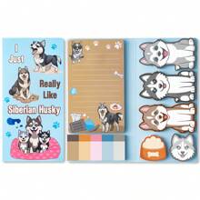 1Pc Dog Theme Sticky Note,Multi Color Boston Terrier/Samoyed/Husky/Poodle Pet Paw Printed Notebook For Birthday Party,Anniversary,Back To School,Race Celebrations Prizes,Activity Rewards,Family Or Friends Gathering - Multicolor - View 11