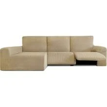 Eysa Relax Chaise Longue Sofa Cover Long Left Arm Bielastic Jacquard Extra Soft Touch - Left Chaise Longue Sofa Cover Maximum Adaptability And Protection Perfect Fit - Chaise Longue Sofa Cover 100% Made In Spain - Màu be - Xem 1