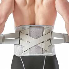 Faja de soporte lumbar con placa de metal para la espalda baja para mujeres y hombres - Gris - Ver 8
