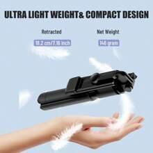 Ausziehbarer Smartphone Selfie-Stick mit 360° Drehung - Kabellose Fernbedienung, Stativ-Kompatibilität für Smartphones/Iphone/Android