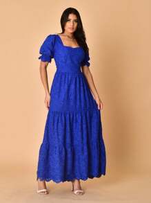 Women Maxi Dresses - Royal Blue - View 1