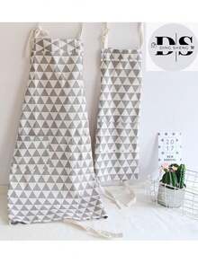 Delantal Resistente Al Agua Y Aceite Para Uso Doméstico En La Cocina, Delantal de cocina resistente al aceite con bolsillos: delantal resistente a la suciedad con longitud de cintura para cocinar y suministros de cocina para hombres y mujeres. Ropa de trabajo elegante para la cocina y la restauración - Gris Claro - Ver 4