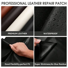 1pc Leather Repair Patch, [19-39]X54 Inch Self Adhesive Leather Repair Tape, Large Leather Repair Patch For Couches, Car Seats, Vinyl Furniture, Chairs([19-39]X138 Inch, Black)