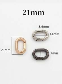 5pcs Metal Oval Spring Buckle Can Be Opened Keychain Bag Hook Dog Chain Buckle Accessories O-Ring Buckle Luggage Hardware Accessories Oval Opening Carabiner