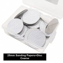 Easy Nail 50Pcs/Box Sanding Paper Discs With Metal Nail Drill Bit Set, Replacement Self-Adhesive Sandpaper Discs Disc Pads 25mm For Electric Foot File Callus Remover Machine Polishing Craft Manicure Pedicure - Multicolor - View 10
