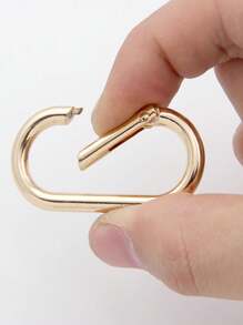 5pcs Metal Oval Spring Buckle Can Be Opened Keychain Bag Hook Dog Chain Buckle Accessories O-Ring Buckle Luggage Hardware Accessories Oval Opening Carabiner