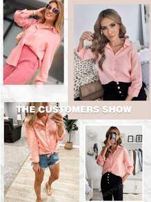 Blusa con Manga Larga para Mujer de Lino de Algodón, Camisa Casual para Mujer con Cuello Solapa y Manga Largas, camisas hawaianas mujer, guayaberas mujer, camisa manga largas mujer, camisa lino mujer, camisa de lino, camisa casual mujer, camisas hawaianas, camisa sin cuello
