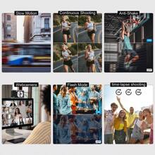 Nicamery 2025 新款 4K 视频博客数码相机，配备自动对焦、双摄像头、48MP 16 倍光学变焦、紧凑型设计、32GB SD 卡，适合青少年、初学者和成人 - 黑色 - 查看 7