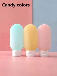 3pcs/Set Refillable Silicone Travel Bottles Set,Silicone Leak Proof Travel Bottles Set Carry On Refillable Squeezable Containers For Shampoo, Lotion, Toiletries - Leak Proof And Squeezable For Shampoo, Lotion, And Toiletries - Perfect For Carry On And On-The-Go Use - Multicolor - View 6