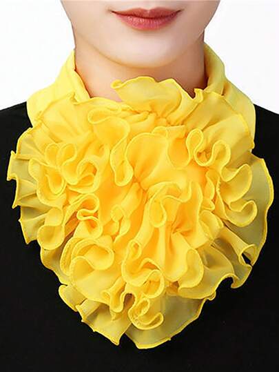 1 pieza Cuello tubular de color liso, bufanda de moda versátil para mujer, bufanda de seda de primavera y otoño, pañuelo de cuello