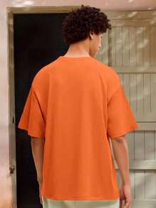 Men T-Shirts - Màu Cam cháy - Xem 2