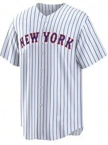 Camiseta de béisbol personalizada con el nombre y el número, estilo novio, de hombre, de nueva york, con rayas blancas y azules, cuello en v, manga corta con botones, personalizada, para fiestas, juegos, entrenamientos, deportes, tallas S-XXL, regalos estilosos, ropa personalizada de navidad, estilo novio, hallazgos tesoro, guardarropa cápsula, estilo deportivo de novio, regalos ideales para él, novio, amigos, familia, niños, para cumpleaños, navidad, invierno/otoño, vacaciones/vacaciones, escuela/competición, deportes/escalada