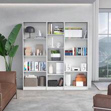 Trues 3 Piece Living Room Set With 3 Bookcases, White- - 如圖所示 - 查看 3