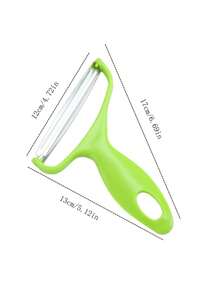 1 pieza, Rallador de repollo de acero inoxidable, Cuchillo pelador de acero inoxidable para jardín de repollo morado y lechuga, triturador con boca ancha, pelador de verduras y frutas multifuncional, utensilio de cocina para uso en exteriores y hogar - Multicolor - Ver 7