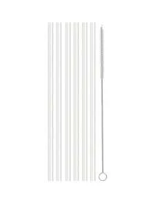 2/4/6/12 件可重复使用替换吸管，适用于 40 盎司探险玻璃杯，带清洁刷的塑料吸管，适用于 30 盎司杯水壶，学校用品 - 彩色 - 查看 14