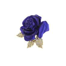 1入組合金玫瑰花鑲鉆胸針，聖誕/新年禮物，西裝配件 - 彩色 - 查看 8