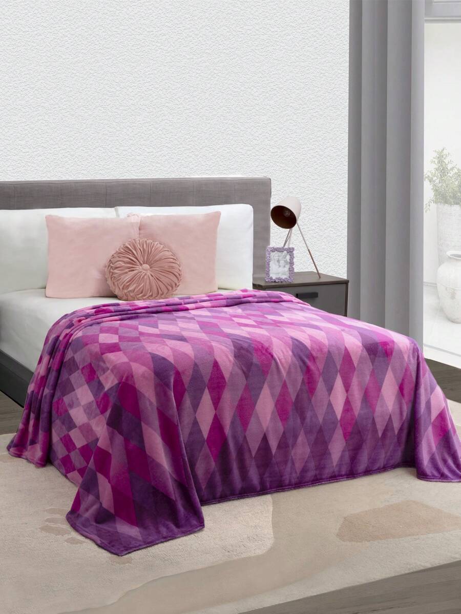 Home Elephant Frazada King Size Nuevos Modelos Térmico - Morado - Ver 1
