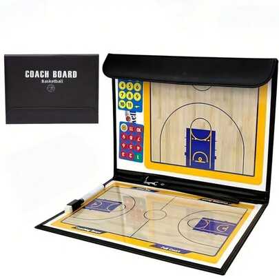 Upgrade Your Basketball Training: 30% Off Basketball Tactical Board, Basketbaach Training Auxiliary Tool, Professional Double-Sided Tactical Board, Basketball Accessories, With Magnetic Erasable Marker And Zipper Bag, Best Choice For Basketball Coaches