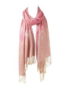 1 件百搭时尚拼色流苏围巾，温暖适合日常通勤、上学 - 彩色 - 查看 16