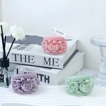 1 Máy Tính DIY Macaron Hoa Hồng Đồ Trang Trí Khuôn Thạch Cao Nến Thơm Hoa Hồng Khuôn Silicon Khuôn Silicon Cúc Vạn Thọ Khuôn Nến Thơm Hoa Cúc Ngày Của Người Chết Đồ Trang Trí Cúc Vạn Thọ Làm Khuôn - trắng - Xem 8