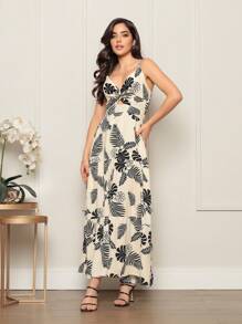 Women Maxi Dresses - Beis - Ver 5