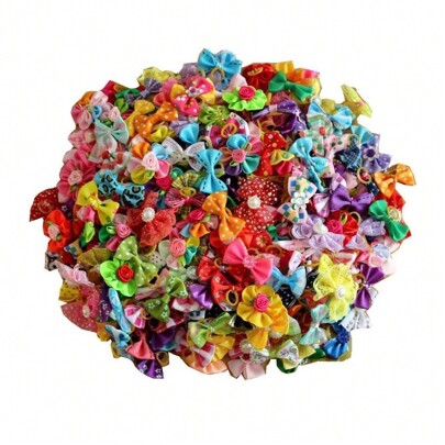 20/30/50pcs Assorted Multi-Color Cute Pet Flower Headband, Macaron Pet Decoration Accessories For Dogs & Cats