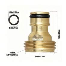 1 Vòi Xịt Sân Vườn Kết Nối Nam Nữ Phụ Kiện Phụ Kiện 6 Phút Khớp Nối Nhanh Bằng Đồng 3/4 Ống Khớp Nối Nhanh - Vàng - Xem 2