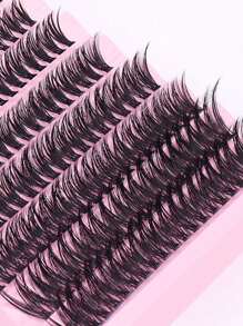 200 大容量睫毛簇，单根假睫毛，DIY 簇睫毛，延长簇睫毛，卷曲簇睫毛，50D 簇假睫毛，超浓密单根睫毛簇纤细睫毛簇，纤细漫画睫毛，适合在家初学者。0.07mm D 卷曲 8-16mm 混合自然睫毛延长，50P 簇浓密簇假睫毛睫毛簇，睫毛簇，单根睫毛，睫毛，假睫毛 - 黑色 - 查看 4