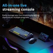 NACODEX NACODEX-Desktop Helper Console Panel Controller Speculation Live Office Tuning Programmable Shortcut Keys Custom Multi-Scene Multifunction-AKP03E Black International Version