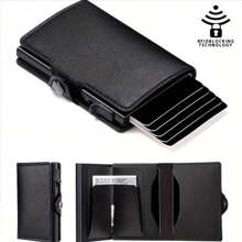 Blocarea pop-up-ului Portofele cool cu design portofel de carbon Compact pentru depozitare sigură Suport card Portofel Suport card de vizită Suport card de credit pentru bărbați Mini portofel Portofel cu card Portofel Rfid