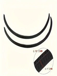 2pcs Universal Automotive Retrofit Accessories Fender Wheel Eyebrow Protector Wheel Arch Trim Strip, Automobile External Parts, Car Rub Protection, Protect Your Car Effectively, Easy To Install - Black - View 3