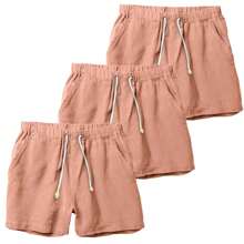 Men Shorts - 米色 - 查看 1