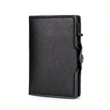 Blocarea pop-up-ului Portofele cool cu design portofel de carbon Compact pentru depozitare sigură Suport card Portofel Suport card de vizită Suport card de credit pentru bărbați Mini portofel Portofel cu card Portofel Rfid