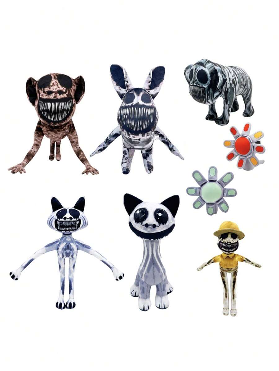 ZOONOMALY 动物园游戏毛绒玩具，毛绒动物玩偶，收藏品展示小雕像 - 多色 - 查看 1