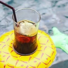 1pc Floating Inflatable Cup Holders Beverage Coasters, Inflatable Floating Cup Holder, Swimming Pool Beverage Coaster, Mini Floating Cup Holder, Summer Swimming Pool Party Decoration