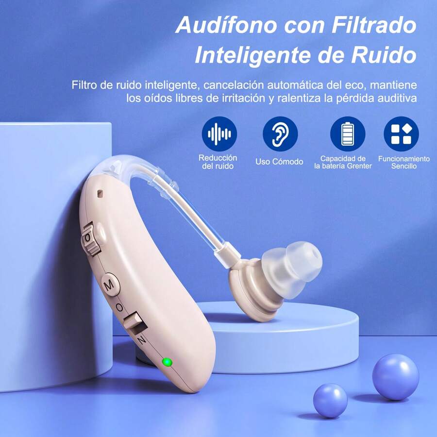 Audífonos Audífonos Para Personas Mayores Audífonos Intraauriculares Para La Sordera Y Audífonos Retroauriculares - Negro - Ver 1