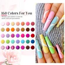 Set/Kit 8 pezzi da 8ml di smalto gel unghie glitterato, serie di colori viola, rosa, marrone, rosso, smalto semipermanente, da immergere, per unghie UV LED, per manicure