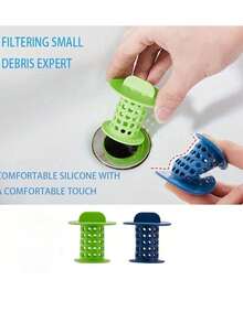 1/2/4/5 Pcs Shower Drain Hair Catcher, Hair Cleaning Collector, Sink Drain Protector, Bathroom Drain Anti Clogging Hair Catcher Plug, Sink Strainer Filter, Bathroom Accessories - Multicolor - View 5