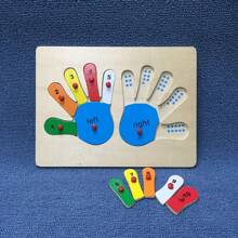 Juguetes de rompecabezas de madera para niños pequeños, juego Montessori de asociación de manos y pies para educación temprana e inteligencia, juguetes cognitivos de agarre para bebés de 1 a 3 años