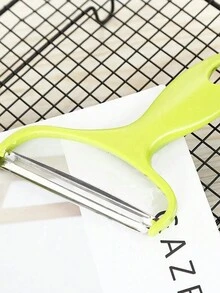 1 pieza, Rallador de repollo de acero inoxidable, Cuchillo pelador de acero inoxidable para jardín de repollo morado y lechuga, triturador con boca ancha, pelador de verduras y frutas multifuncional, utensilio de cocina para uso en exteriores y hogar - Multicolor - Ver 4