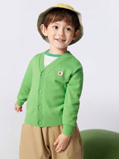 Balabala Boys' Cardigan Autumn New Girls' Baby Knitwear Toddler Top New Year's