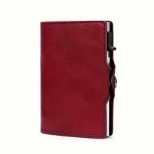 Blocarea pop-up-ului Portofele cool cu design portofel de carbon Compact pentru depozitare sigură Suport card Portofel Suport card de vizită Suport card de credit pentru bărbați Mini portofel Portofel cu card Portofel Rfid